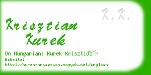 krisztian kurek business card